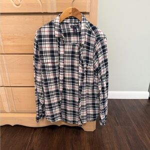 GAP Plaid Shirt - Navy, White, Red
